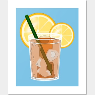 Lemonade. Round slices of lemon Posters and Art